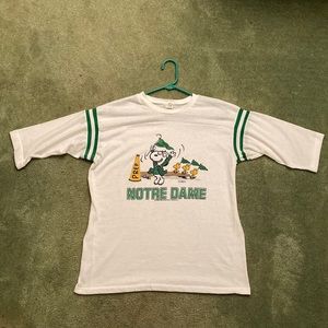 Vintage 70s Snoopy Notre Dame Football Ringer Tee